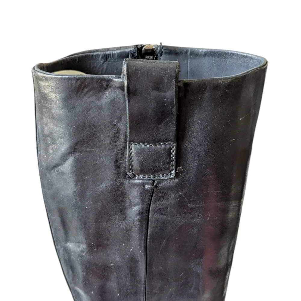 Lemargo Italian Leather Black Knee High Boots - Picture 10 of 15